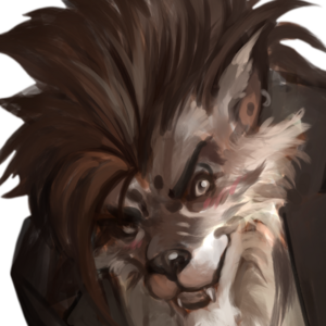 Drunk wolf bust.webp